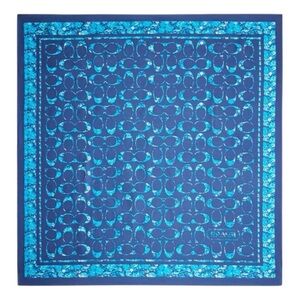 Coach Signature Rose Meadow Print Silk Square Scarf